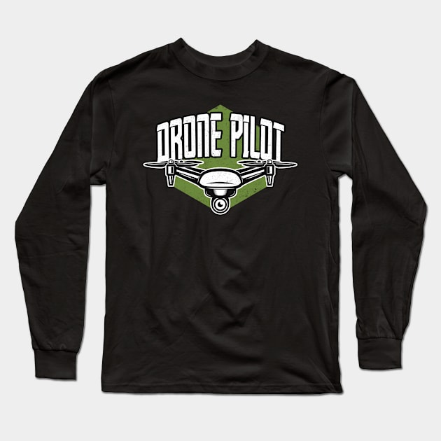 Drone Pilot Model Builder Drones Long Sleeve T-Shirt by Foxxy Merch